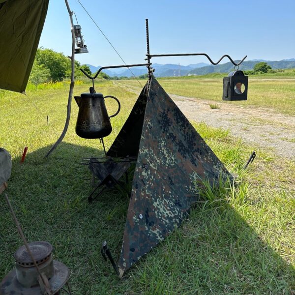 焚き火陣幕三角形　ドイツ軍幕リメイク - 画像 (3)
