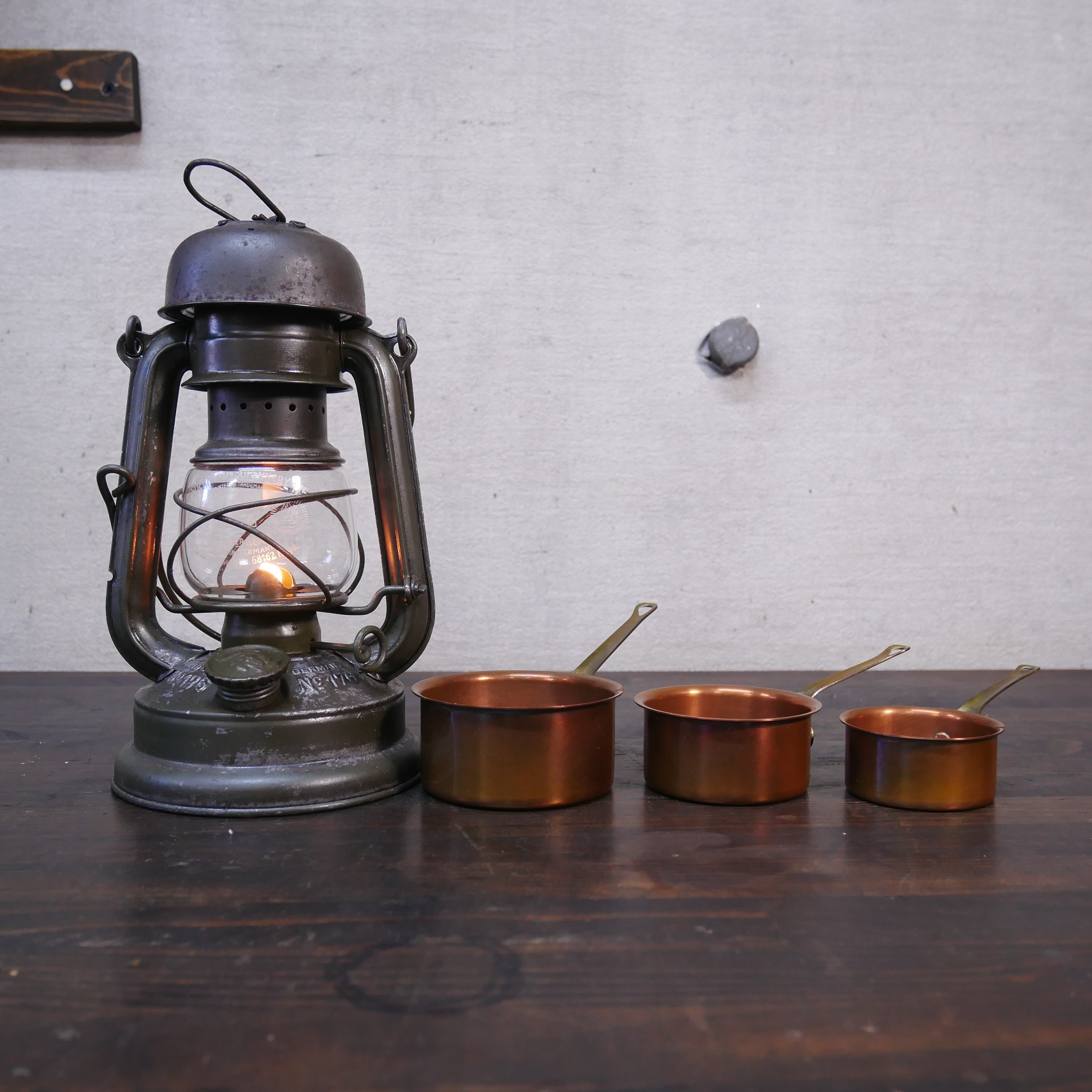 フランスヴィンテージ 銅製ミニソースパン 3個セット スタッキング可能 - 画像 (2)